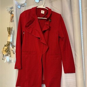 CAbi Scarlet Ruffle Coat